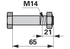 Schraube M14 x 2 x 65 GartenShop24