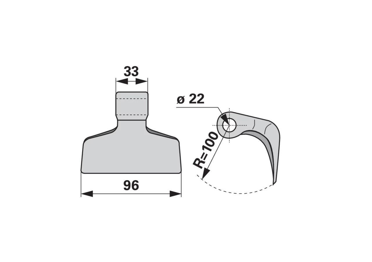 Schlaghammer B= 96, R=100, Lo= 22, – passend für Nobili JX140453 GartenShop24