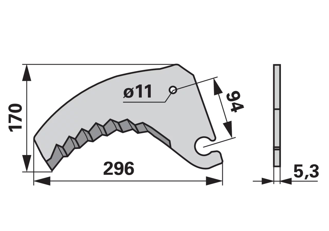 Pressenmesser – passend für Case 84607325 FRANK