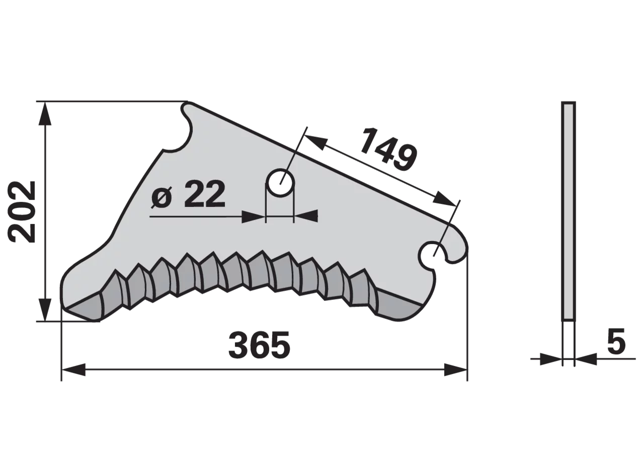 Messer – passend für John Deere CC52821 FRANK
