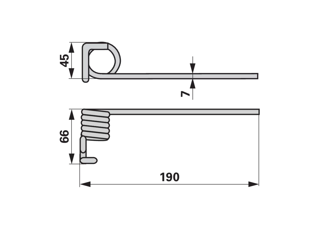 Pick-up-Zinke außen - rechts – passend für John Deere CC128826 GartenShop24