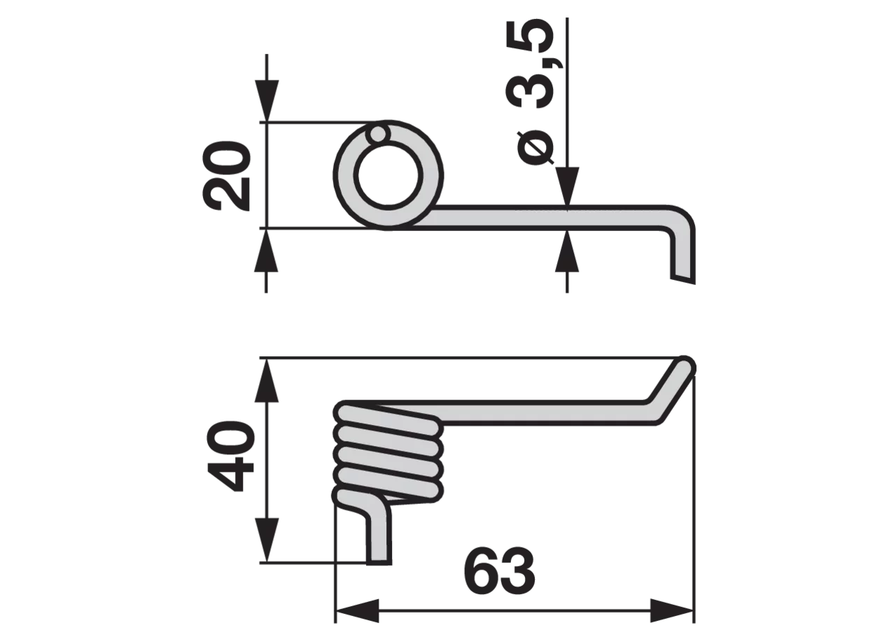 Drehfeder – passend für Massey Ferguson 150934M1 GartenShop24