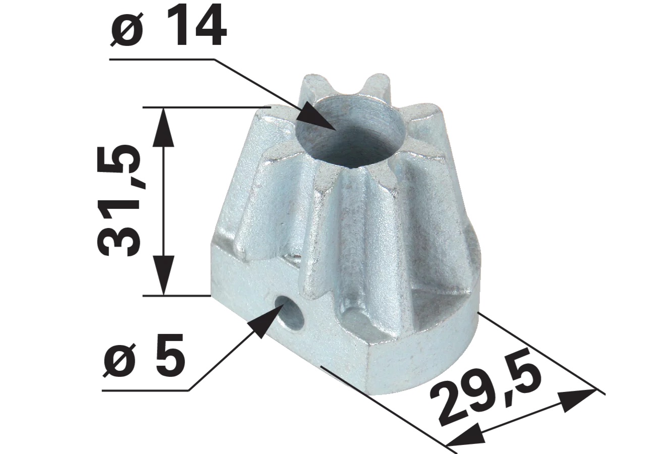 Kegelrad für Knüpfer – passend für Welger 0764.04.00.00 GartenShop24