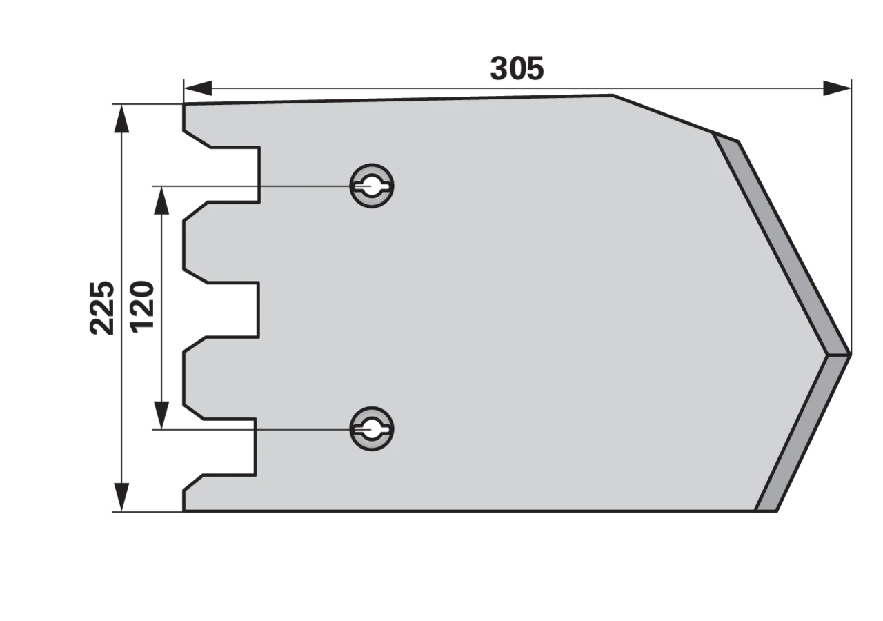 Rodeschar links, 2 teilig – passend für Grimme 089.02489 GartenShop24