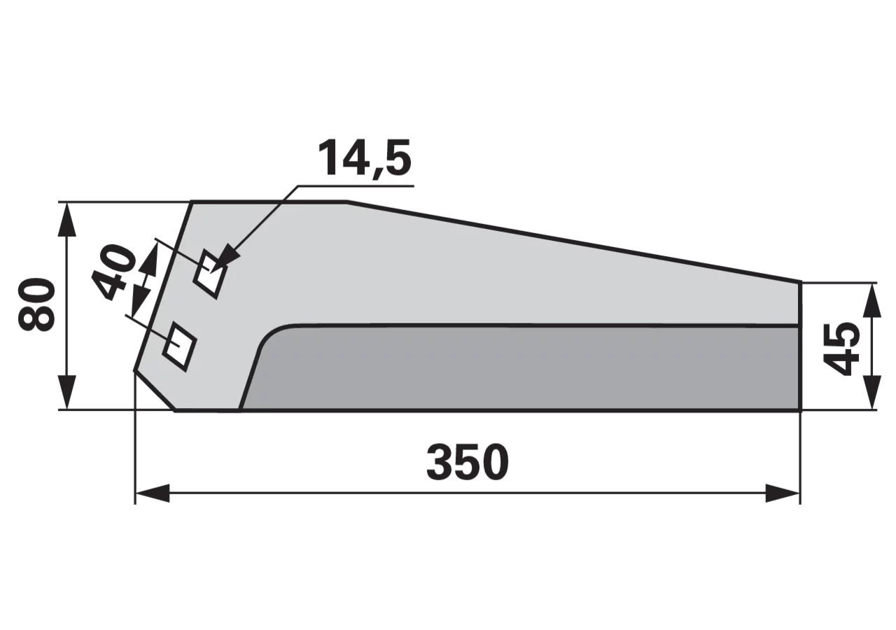 Köpfermesser rechts, 350 mm GartenShop24