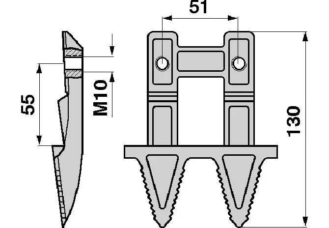 Doppelmulchfinger – passend für Bucher 15004333 GartenShop24