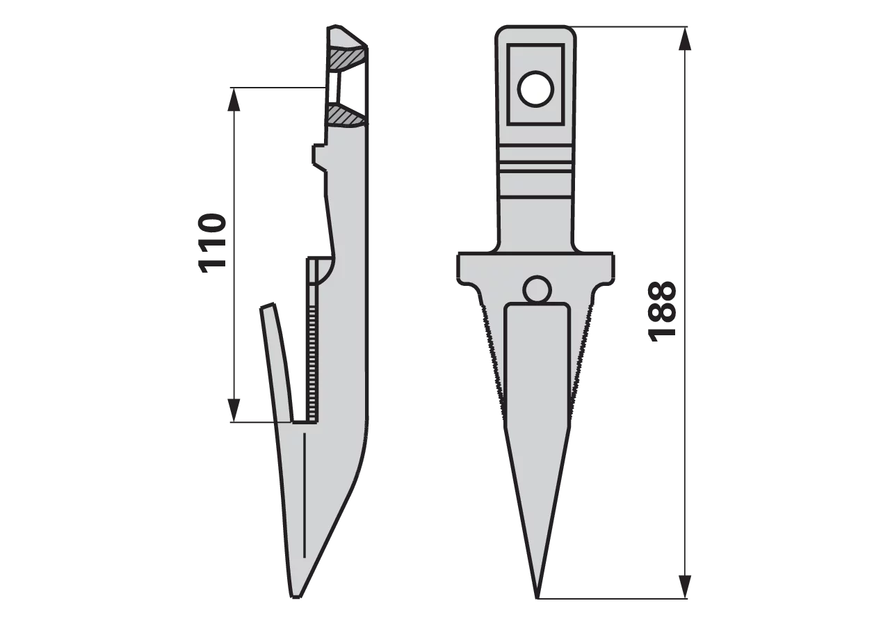 Einzelfinger schmale Lappen – passend für Bucher H130158810 GartenShop24