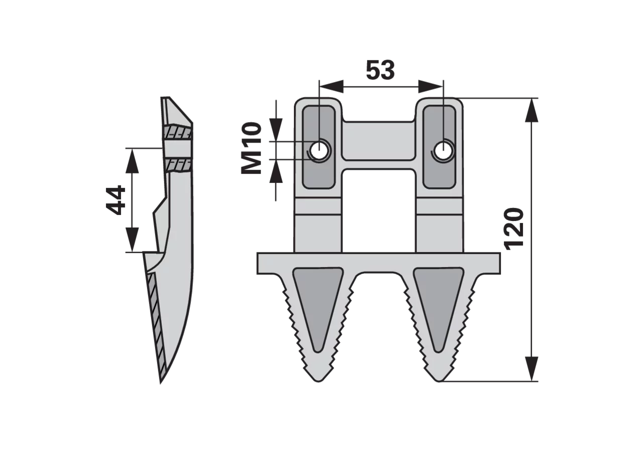 Doppelmulchfinger links, asymmetrisch Rapid 82109 Rapid