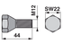 Spannschraube M12 x 44 mm Aebi AM167/3 Aebi