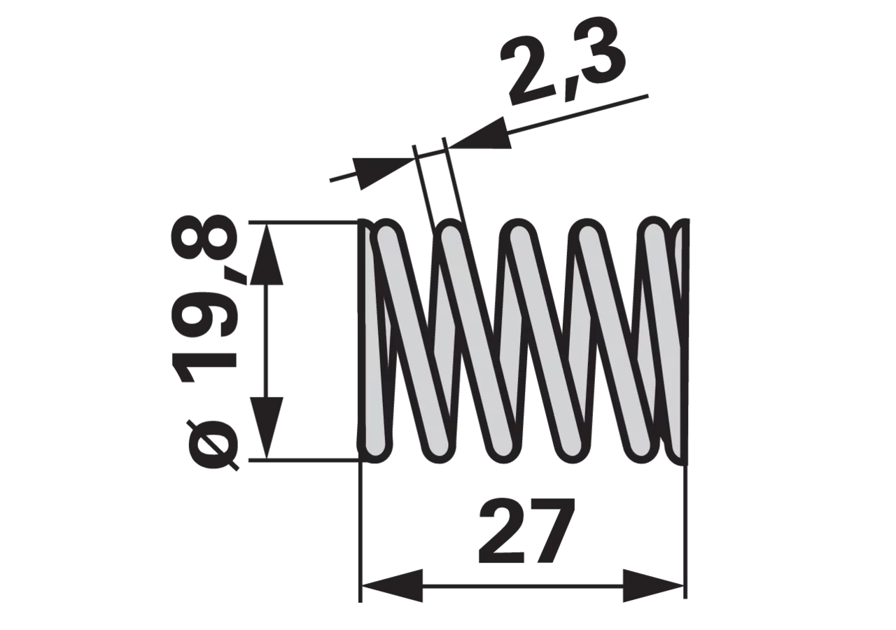 Druckfeder AD 19,8 x L 27 mm – passend für Aebi NF24/1 GartenShop24