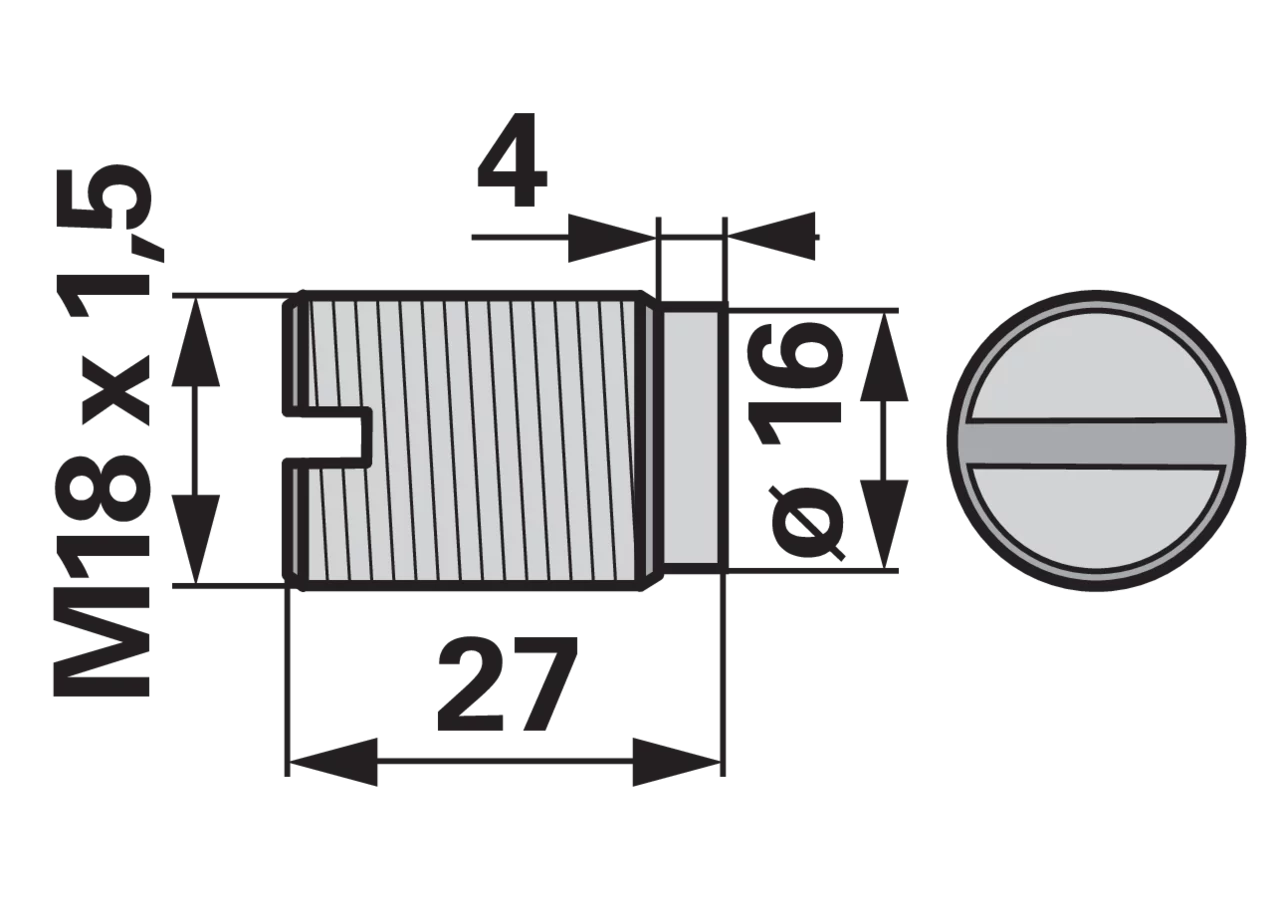 Einstellschraube M18 x 27 mm – passend für Aebi AM 5255/1 GartenShop24