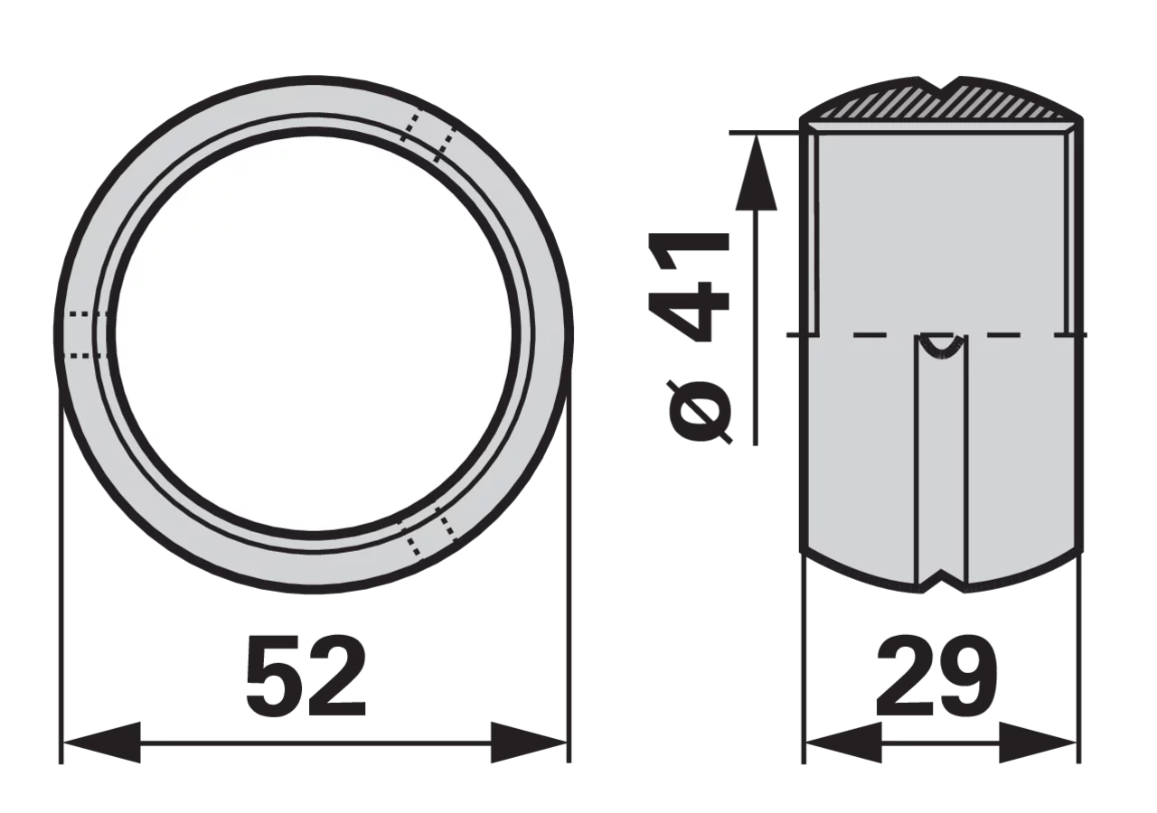 Lager AD 52 x ID 41 x B 28 mm – passend für Aebi AM8117/1 GartenShop24