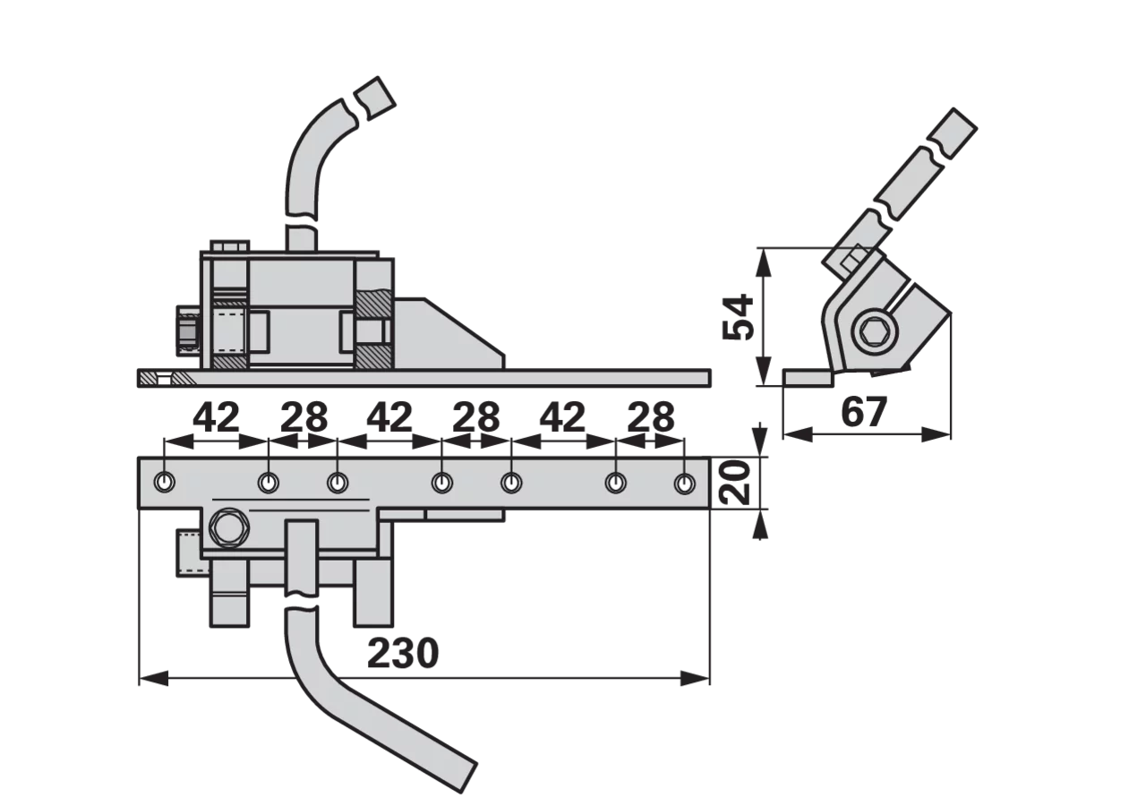 Obermesserkopf L 230 mm passend zu Moty Schröckenfux