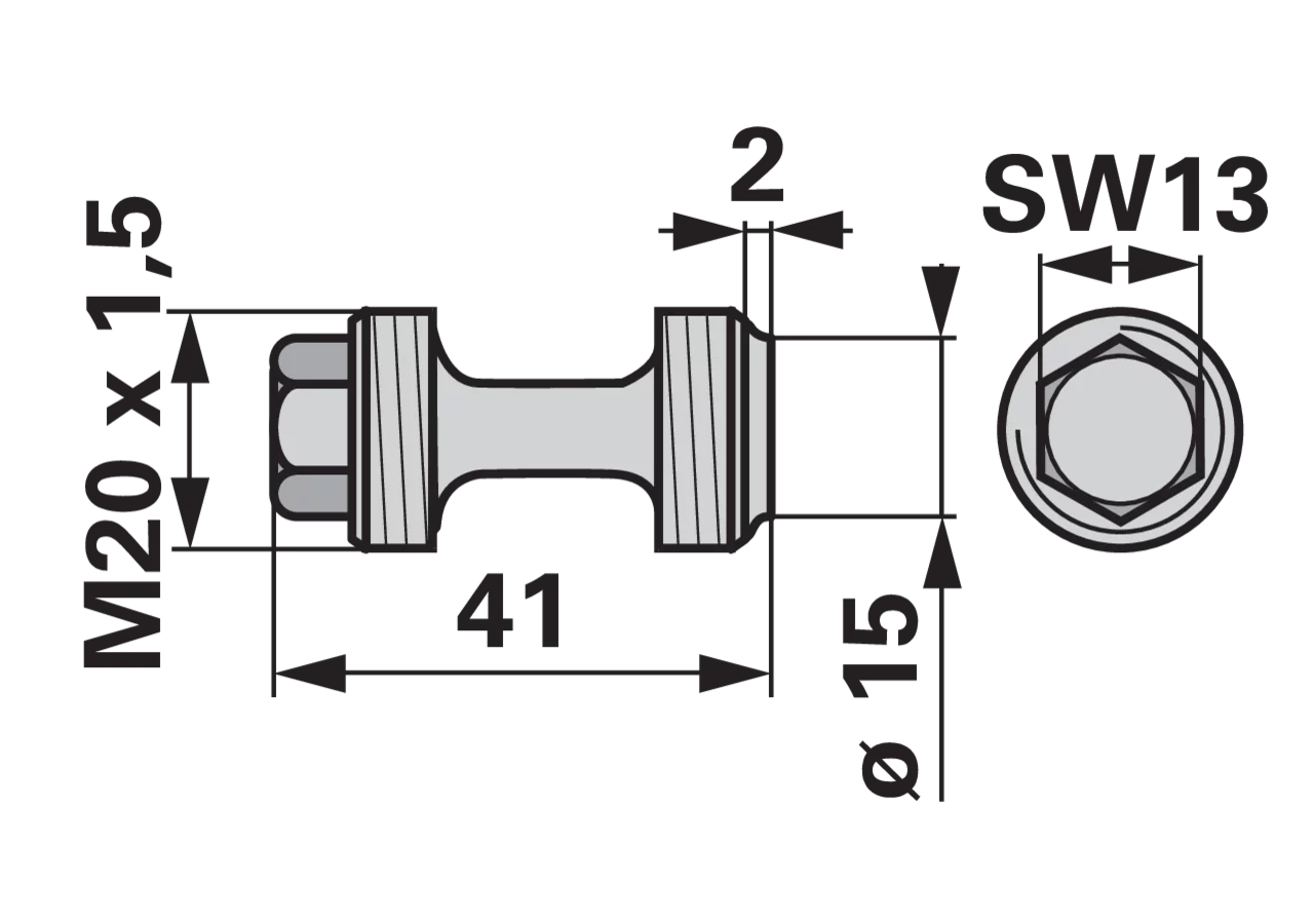 Einstellschraube M20 x 41 mm – passend für Aebi 580466660 GartenShop24