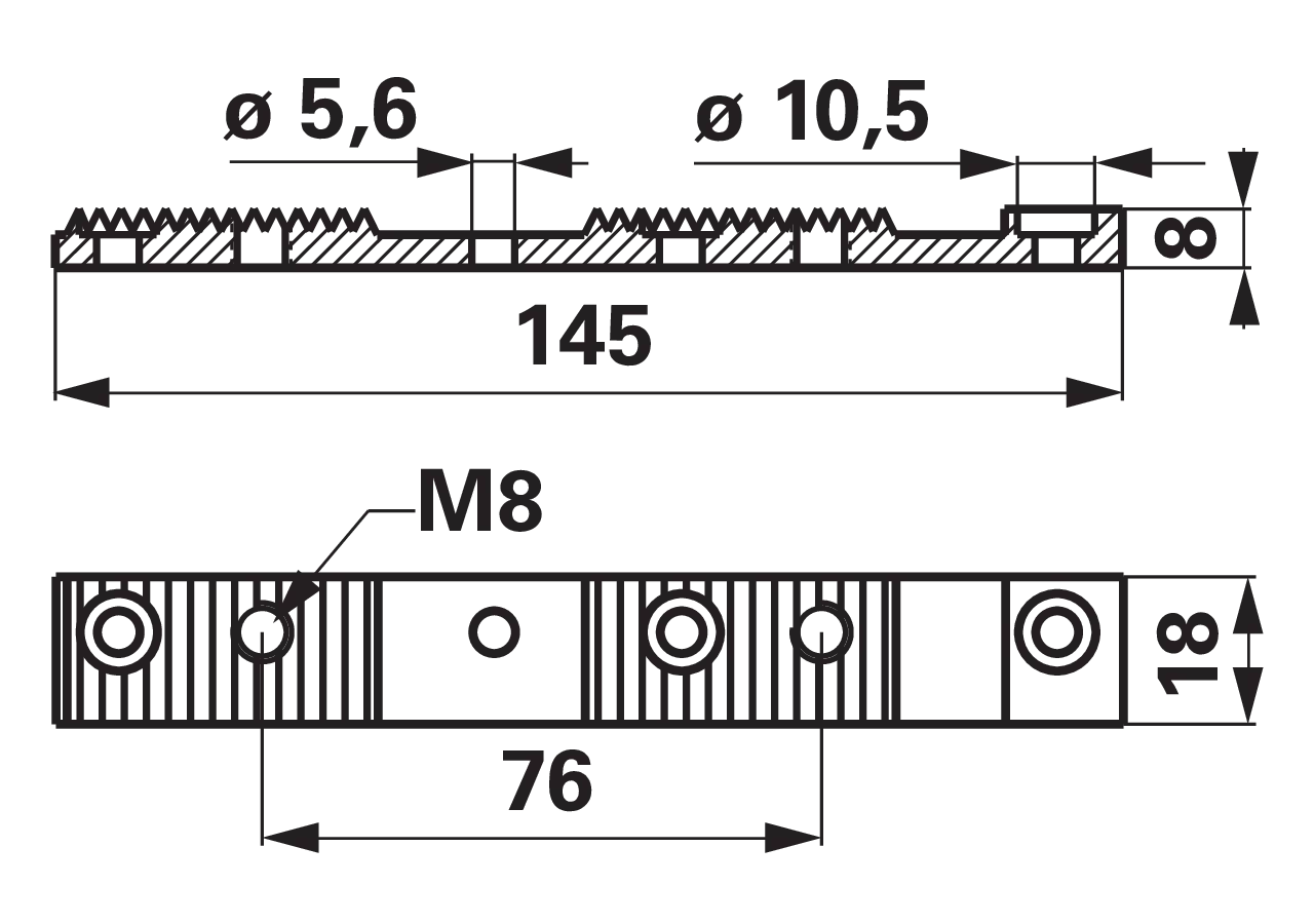 Mitnehmerplatte L 145 mm, gezahnt – passend für BCS 521.43541.2 GartenShop24