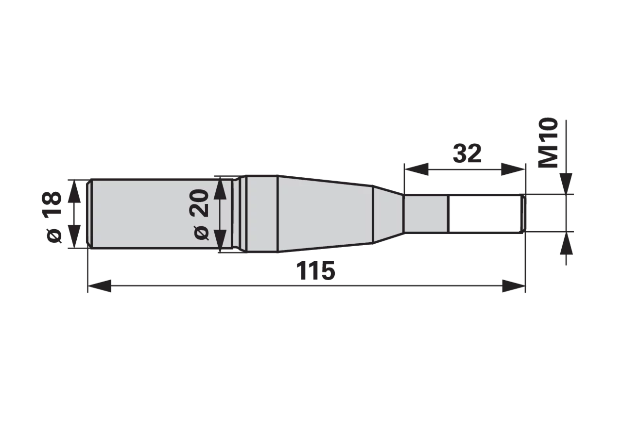 Gleitbolzen für Messerkopf, AD 18 x L 115 mm – passend für Reform 110.410.308 GartenShop24