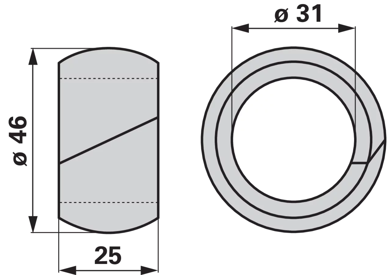 Kugelring AD 46 x ID 31 x B 25 mm – passend für Reform 110.414.328 GartenShop24