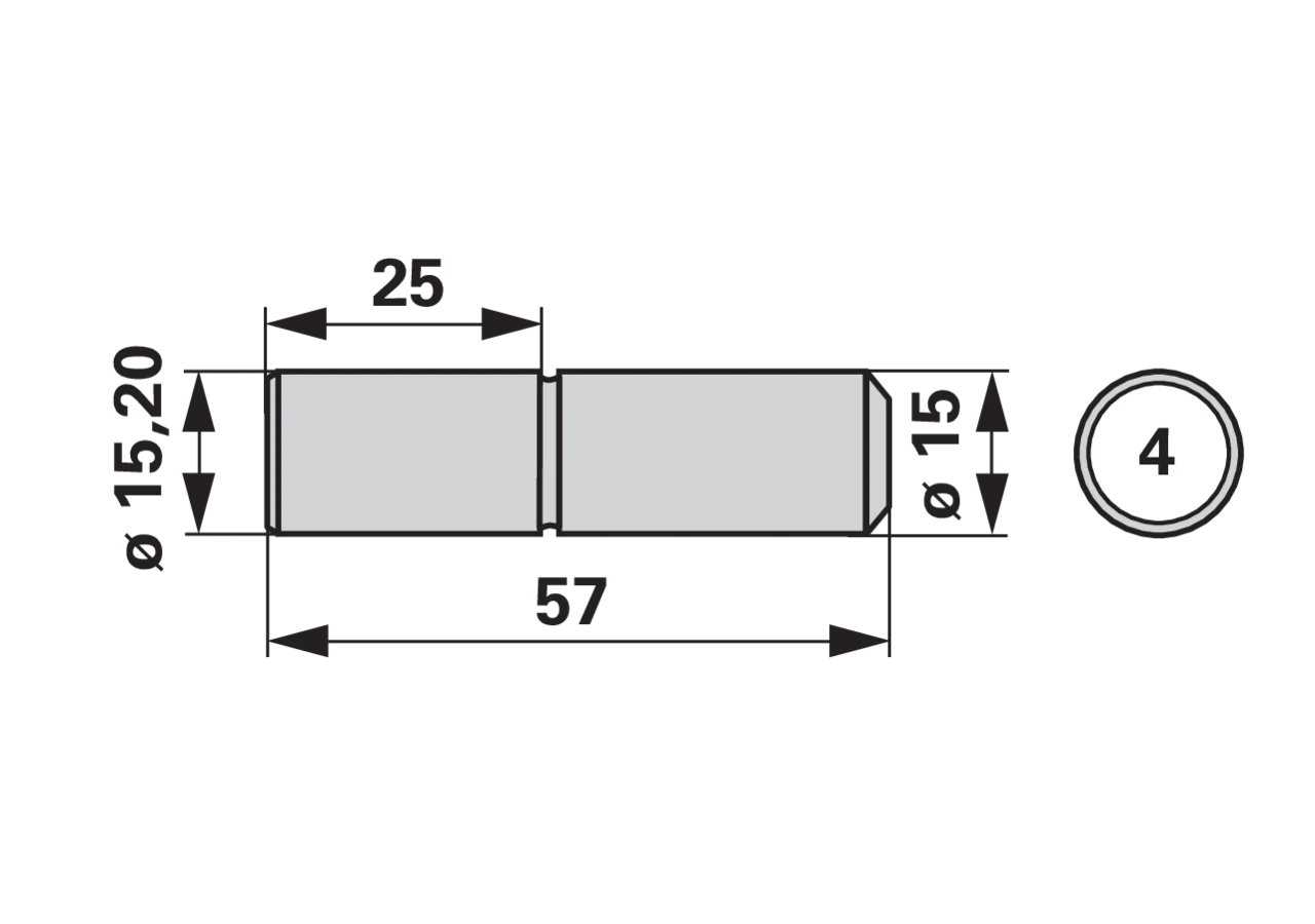 Mitnehmerbolzen AD 15,20 x L 57 mm Rapid 36024/4 Rapid