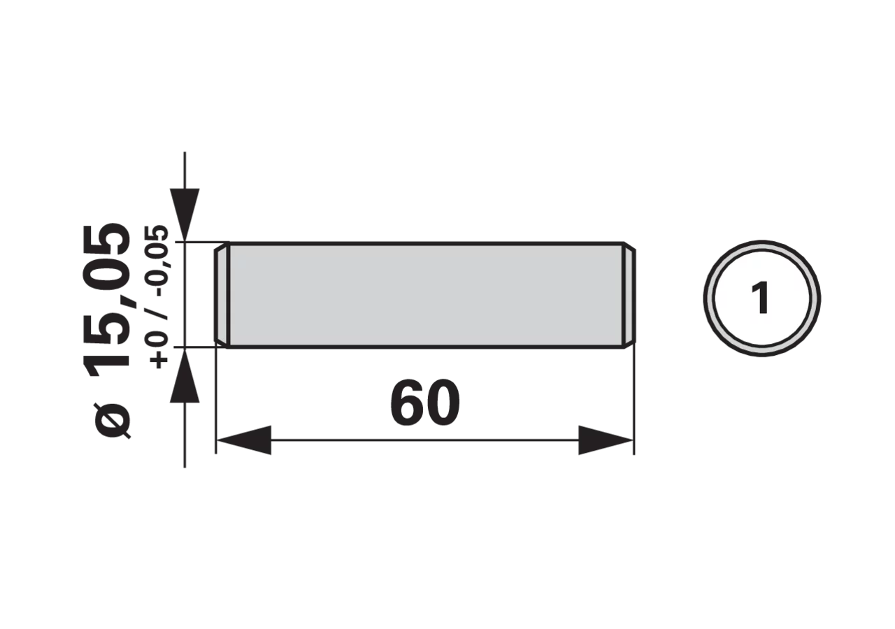 Mitnehmerbolzen AD 15,05 x L 60 mm – passend für Rapid 253101 GartenShop24