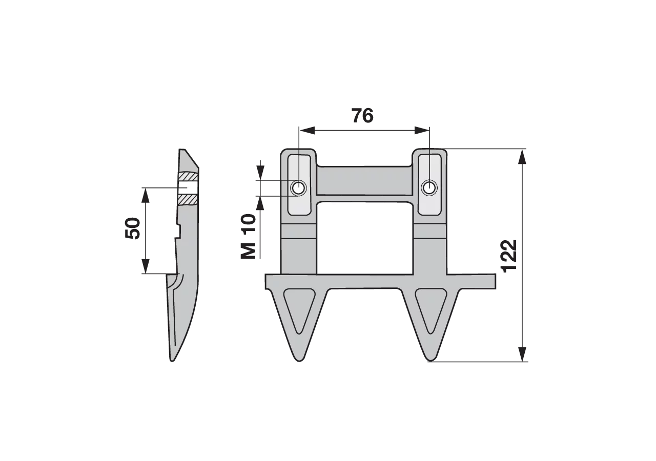 Doppelmulchfinger rechts Aebi AM27138/1 Aebi