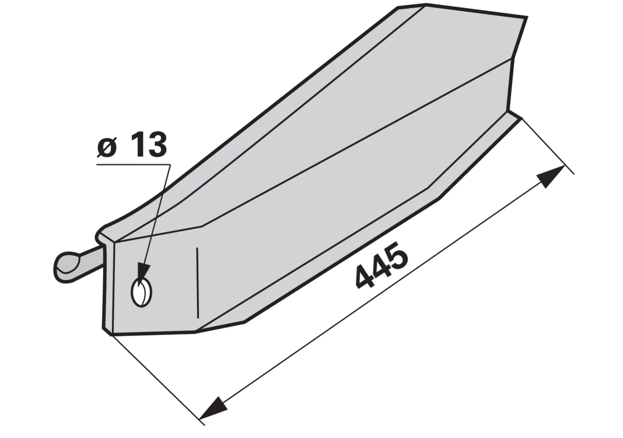 Schwadblech rechts, B 445 mm – passend für Aebi 100.5884 GartenShop24