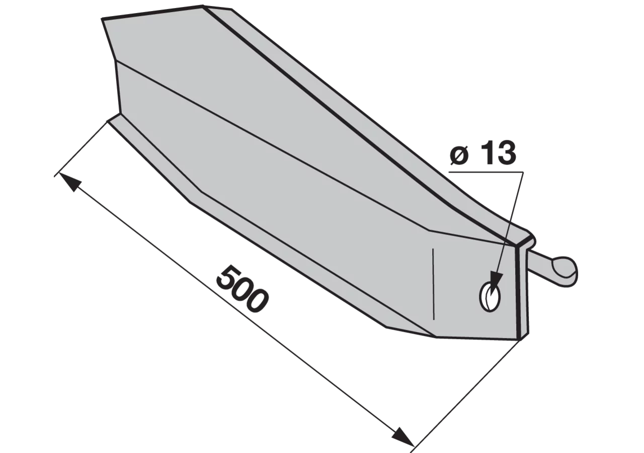 Schwadblech links, B 445 mm – passend für Aebi 100.5882 GartenShop24