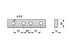 Messerrücken L 970 mm, abgeschrägt ESM 3520680 ESM