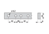 Messerrücken L 160 cm, für Doppelportalantrieb ESM 355.2895 ESM