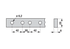 Messerrücken L 200 cm, für Doppelportalantrieb ESM 355.2945 ESM