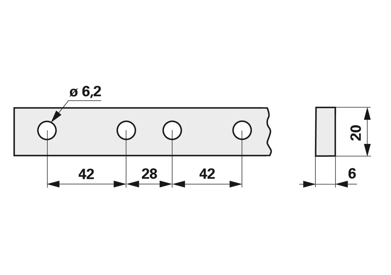 Obermesserrücken L 300 cm, für Portalantrieb ESM 355.8930 ESM