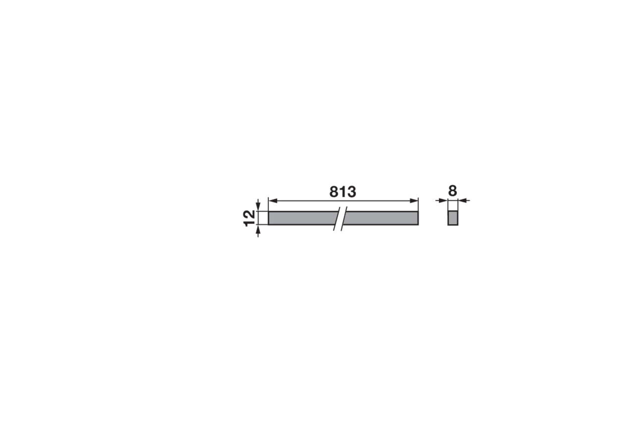 Reibleiste L 813 mm, 2 Stück – passend für Bucher H150043020 GartenShop24
