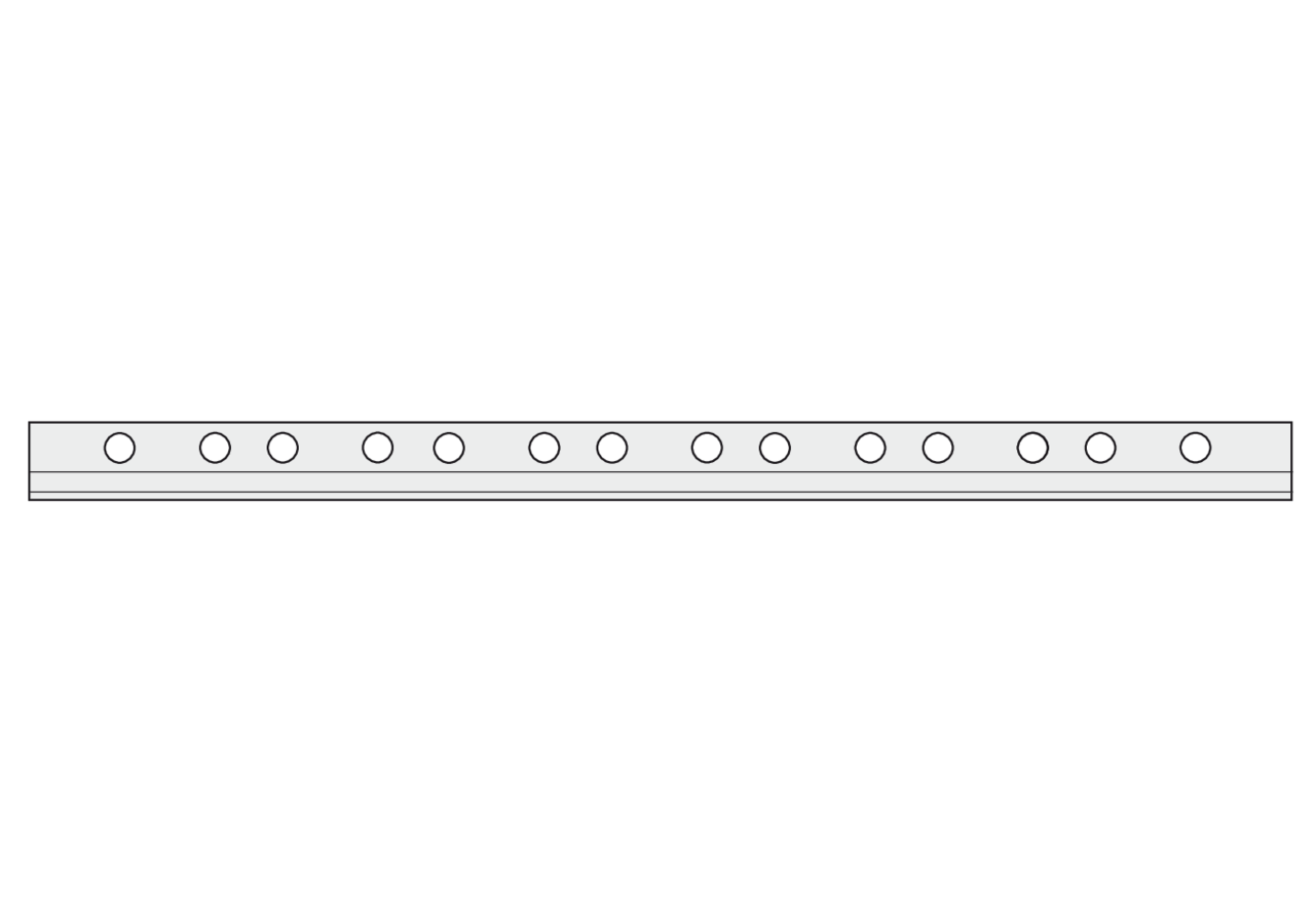 Messerrücken L 1.300 mm, mit Ovalloch – passend für Reform M2801 Schröckenfux