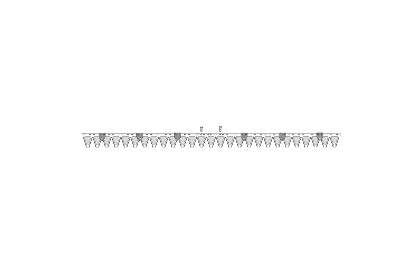 Mähmesser L 137 cm, 27 Klingen, glatt ESM 2500110 ESM