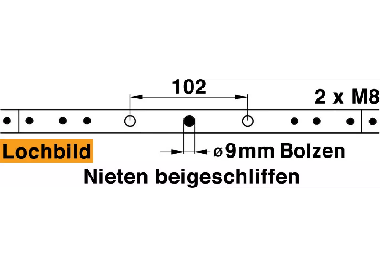 Mähmesser L 122 cm, 24 Klingen, glatt ESM 2510270 ESM