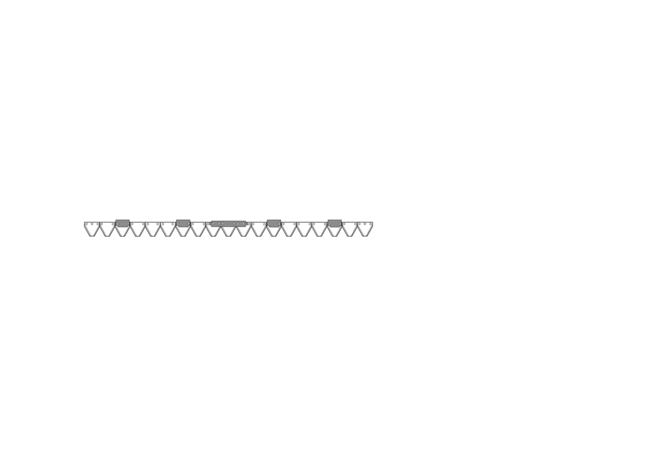Mähmesser L 145 cm, 19 Klingen, gezahnt, DIN 75 – passend für Aebi 104.6524 Schröckenfux