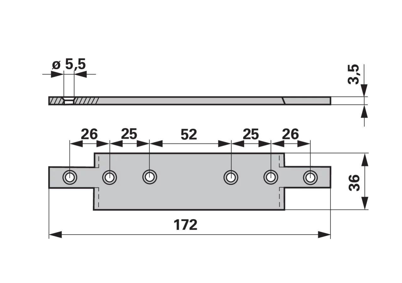 Mähmesser L 190 cm, 25 Klingen, gezahnt, DIN 75 – passend für Aebi 104.6734 Schröckenfux