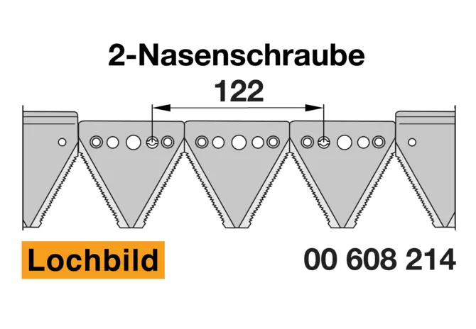 Mähmesser L 160 cm, 21 Klingen, gezahnt, DIN 80 passend zu Austro Rapid M214 Schröckenfux