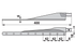 Untermesser L 165 cm, mit Messerkopf, rechts, 21 Klingen, T84, glatt ESM 2656150 ESM