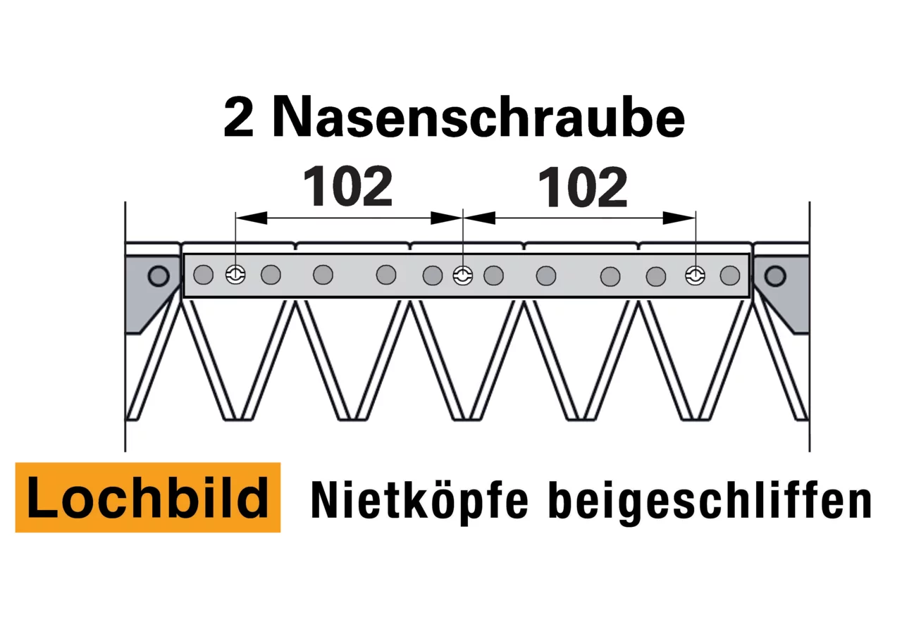 Mähmesser L 127 cm, 25 Klingen, gezahnt – passend für Casorzo 24128 GartenShop24