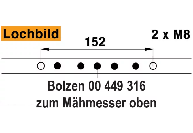 Obermesser L 1.290 mm, 17 Klingen, glatt ESM 2620110 ESM