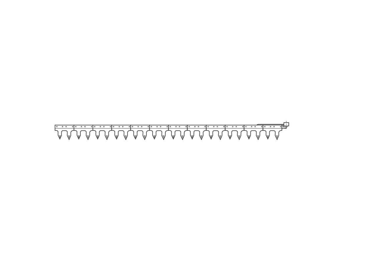 Fingerstab L 175 cm, 24 Klingen, glatt – passend für Gaspardo 21120053 GartenShop24