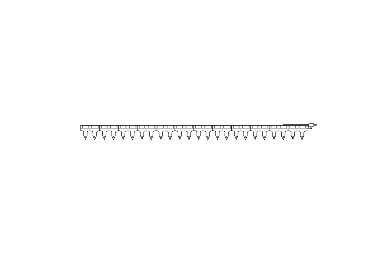 Fingerstab L 175 cm, 24 Klingen, glatt – passend für Gaspardo 21120256 GartenShop24
