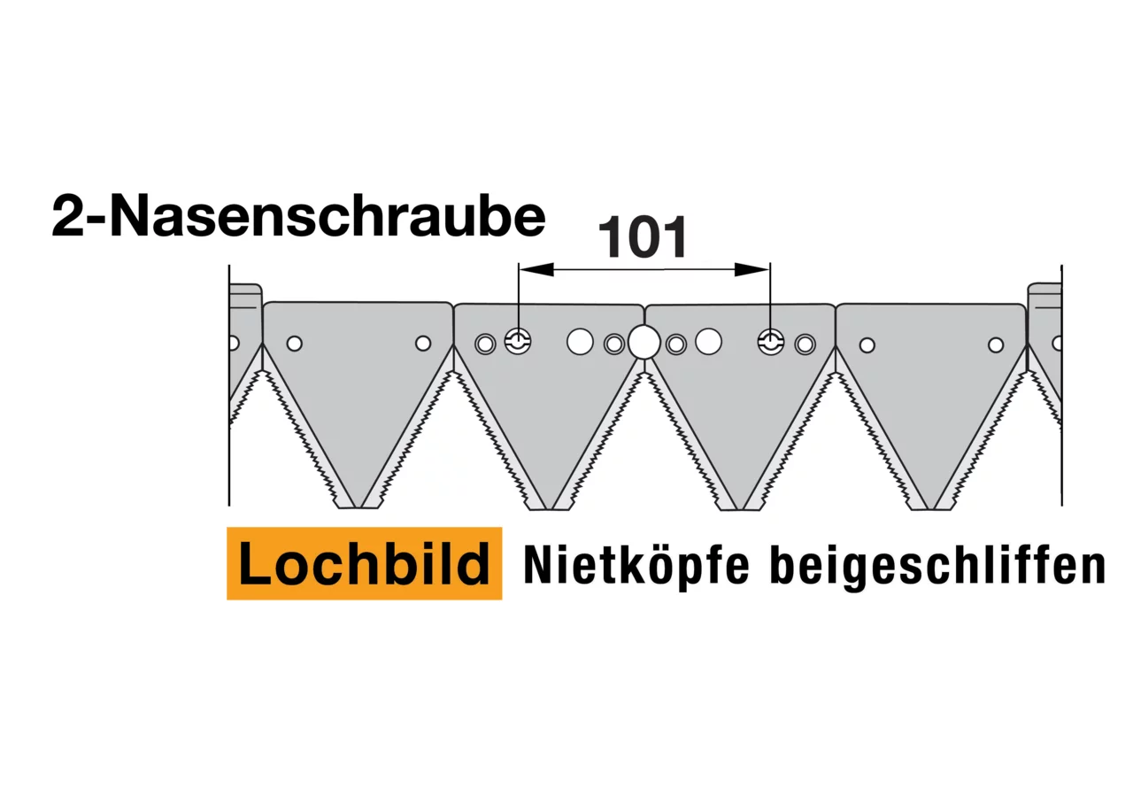 Mähmesser L 120 cm, 26 Klingen, gezahnt, DIN 80 – passend für Moty M628 Schröckenfux