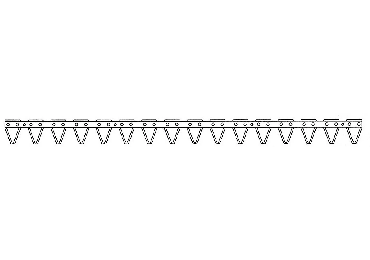 Untermesser L 120 cm, 16 Klingen, glatt, Typ 7014a – passend für Moty M638 Schröckenfux