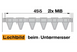 Untermesser L 120 cm, 16 Klingen, glatt, Typ 7014a – passend für Moty M638 Schröckenfux