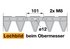 Obermesser L 100 cm, 13 Klingen, glatt, Typ 7014a – passend für Moty M635 Schröckenfux