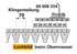 Obermesser L 167 cm, mit Messerkopf, rechts, 24 Klingen, T70, glatt – passend für Moty 100344 Schröckenfux