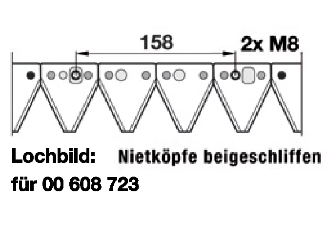 Mähmesser L 203 cm, 35 Klingen, gezahnt – passend für Rapid 257238 Schröckenfux