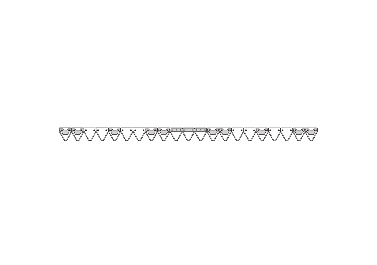 Mähmesser L 160 cm, 21 Klingen, glatt, DIN 80 – passend für Reform 110.423.203 Schröckenfux