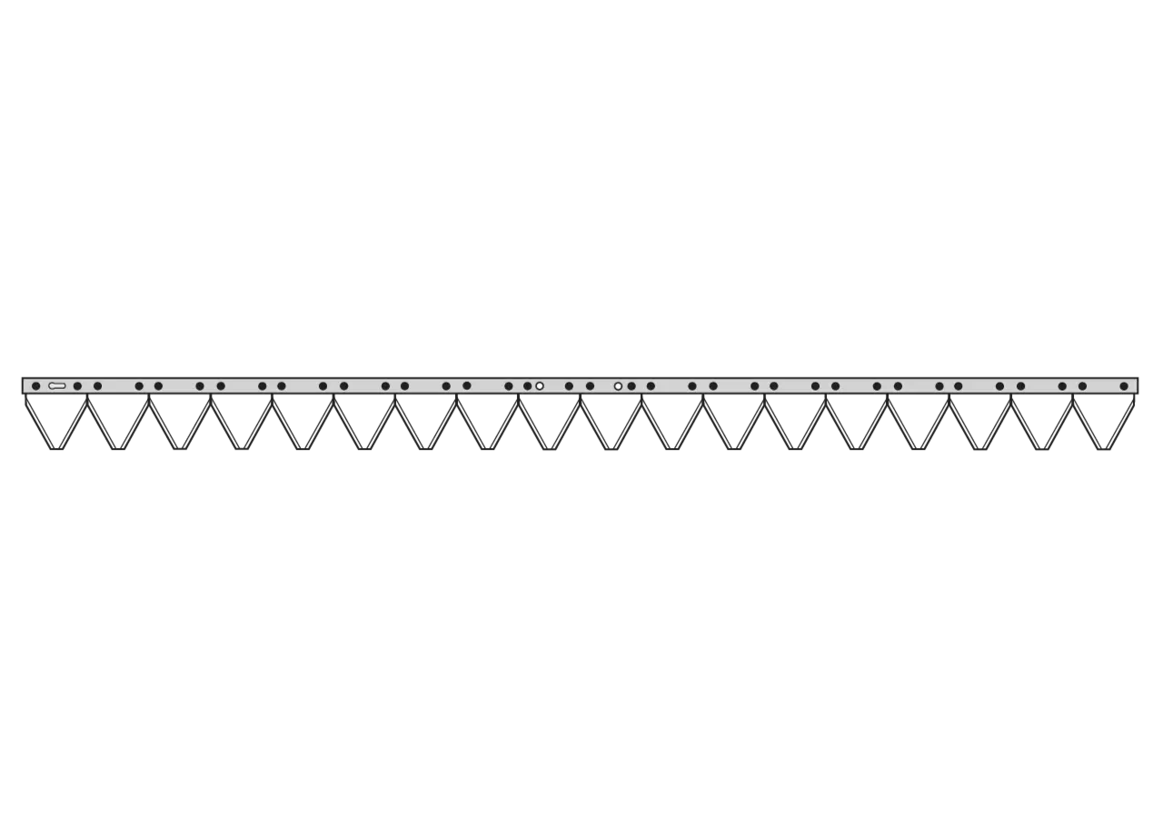 Mähmesser L 137 cm, 18 Klingen, gezahnt – passend für Reform B590466870 GartenShop24